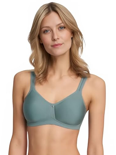 SUSA BH Damen ohne Bügel - Catania 7870 - 75A ivory - Spacer-BH mit Unterbrustband - Gemoldete Cups mit Stützblenden & verstellbaren Träger - Seamless - Bequemer T Shirt BH