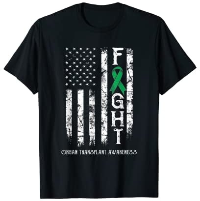 US-Flagge des Kriegers für Organtransplantation T-Shirt