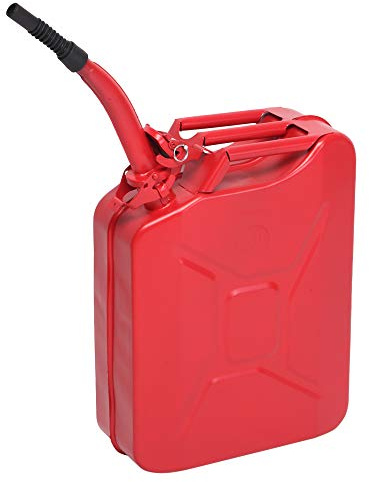 LEADZM 20 Liter Benzinkanister Kanister mit Ausgießer (Rot) | Kraftstoffkanister Kraftstoff, Geruchsdicht,UN-Standard Ausgießer flexibel,für Benzin, Diesel & Bio-Ethanol