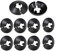 SuSohr Pack of 10 Plastic Radiator Pipe Collars Pipe Covers for 15 mm Diameter Pipe (Black)