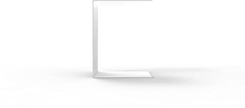 Beistelltisch | Couchtisch | Sofatisch | Metall | 35 x 35 x 45 cm | weiß | Indoor & Outdoor | Made in Germany | C-Form | unterschiedliche Aufstellmöglichkeiten (weiß matt)