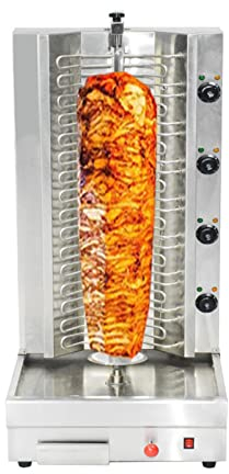 Máquina eléctrica para Asar Pavos, asador Vertical Giratorio de 360 °, Parrilla giroscópica, Horno de Acero Inoxidable, rotatorio Completamente automático, Comercial, Kebab, asador, Barbacoa,