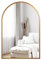 Dripex Miroir Mural Arche 60×90cm Or, Grand Miroir de Maquillage avec Cadre en Alliage d'Aluminium Idéal pour Entrée Chambre Salon Salle de Bain