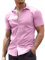 COOFANDY Mens Short Sleeved Summer Shirts Non Iron Dress Shirts Iron Free Formal Shirt Stretch Business Shirt Work Tops Casual Basic Light Pink 3XL