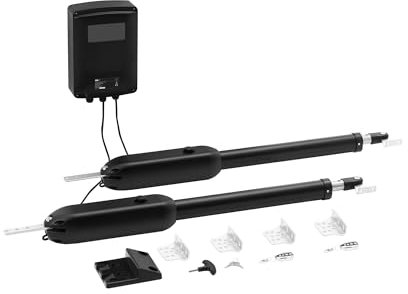 MSW MSW-GDOOR-003B Torantrieb Flügeltor für 2 Tore bis zu je 400 kg / 4 m Länge Drehtorantrieb elektrischer Torantrieb für 2 Flügel