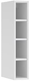 Vicco Badschrank Fame-Line, Badezimmermöbel, Weiß/Weiß, 15 x 72 cm