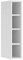 Vicco Badschrank Fame-Line, Badezimmermöbel, Weiß/Weiß, 15 x 72 cm