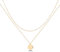 Kabwea 18K Vergoldete ，Layered Damen Kette mit Anhänger Damen Personalisierte Kette Gold Boho Ketten Set Damen Hypoallergene Kette Damen Goldkette