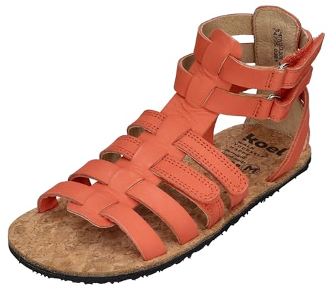 KOEL Barefoot - Kinder Sandalen - Aura Leather - Coral, Größe:25 EU