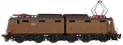 Rivarossi HR2933 FS, 6-achsige Elektrolokomotive E.645 1. Serie, Castano-Isabella-Lackierung, vereinfachtes FS-Logo, Stromabnehmer 52, Ep. IV-V-Lok – elektrisch