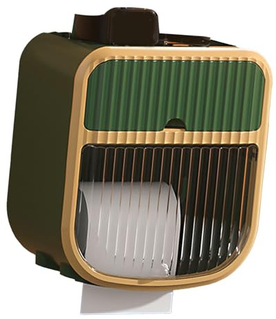 Cyrank Porte-Papier Toilette avec étagère, Support Mural pour Rouleau De Papier Toilette, Boîte à Mouchoirs, Distributeur De Mouchoirs sans Perçage, Distributeur De Lingettes De Toilette(Vert)