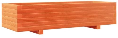 vidaXL Pflanzkübel, Blumenkübel mit Holzrahmen, Blumenkasten für Terrasse Garten, Pflanzkasten Hochbeet Pflanzgefäß, Wachsbraun Massivholz Kiefer