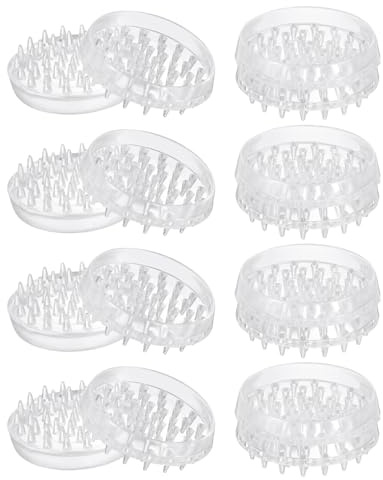 sourcing map 16 Pcs Carpet Protectors Spiked Caster Cups 1.89 Round Spiked Furniture Cup Furniture Carpet Protectors for Furniture Legs Table Chair Sofa
