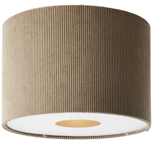 Brilliant Deckenleuchte Tony Deckenlampe aus Cord, 35 cm, E27, Textil/Metall, grau