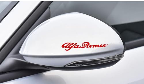 4 Stück Auto Emblem Aufkleber für Alfa Romeo Stelvio 156 166 Giulietta Spider GT Mito, Abzeichen Buchstaben Emblem-Aufkleber Sticker Frontgrill Karosserie Kofferraum Abzeichen Dekoration Aufkleber