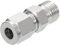 PATIKIL 1/4G x Φ1/4 Raccordo a Compressione in Tubo d'Acciaio Inossidabile 304, Doppie Ferrule Raccordo a Compressione Adattatore Dritto Collegamento