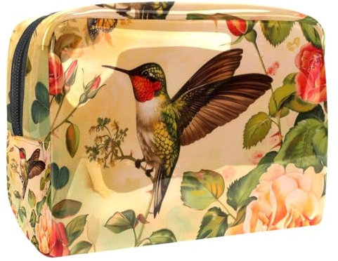 Anna Cowper Trousse de toilette en PVC avec motif crânes de cerises - Portable - Avec fermeture éclair, Multicolore 9., One Size