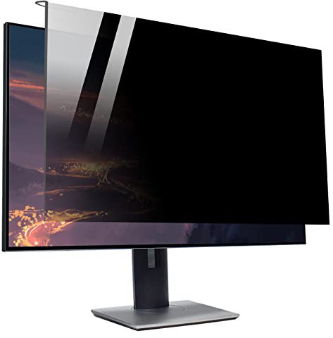 HSSMEUR 18-32 Inch Computer Privacy Screen,Removable Computer Monitor Privacy Shield,Hanging Anti Blue Light Filter (23/24in 540x340mm)