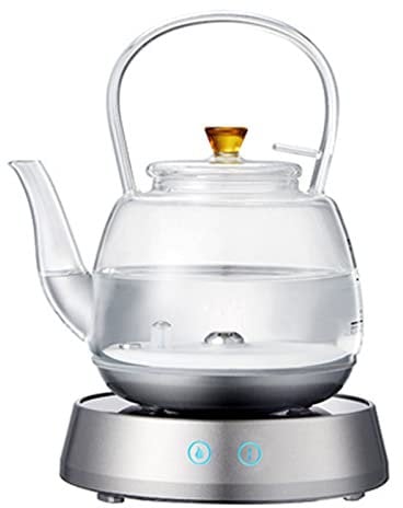 KXQYIKYI Transparent Electric Kettle Glass Teapot Tea Maker Lid Buckle Automatic Bottom Watering Enamel Heating Plate Constant Temperature Hot Water Dispensers Home Kitchen (A) vision