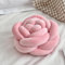 Ueiwffzo Knotenkissen, Rundes Kissen, Rose Dekokissen Knoten Gewebtes Plüschkissen Kissen, Sofakissen Bodenkissen Füllkissen Kopfkissen Für Wohnzimmer Deko Kinderzimmer (Rosa,28 * 28 * 13cm)