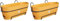Elho Vibia Campana Balconnière Allin1 50 - Planteur pour Balcon - Ø 50.4 x H 17.7 cm - Jaune/Jaune Miel (Lot de 2)