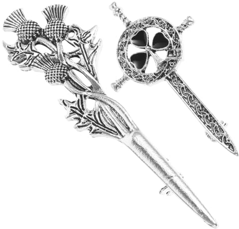 Anneome Lot De 2 Broches Vintage Chardon Écossais Broche Femme Vintage Broche Fleur Bijoux Pour Femmes Épingles À Revers Pour Tenues Quotidiennes Fêtes Et Occasions