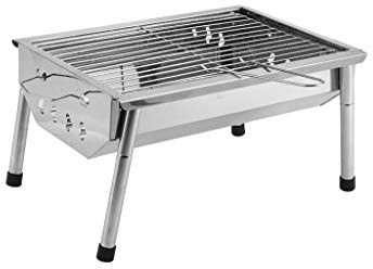 portable grill， BBQ Grill Outdoor Thicken Folding Barbecue Charcoal Oven Stainless Steel Bbq Smoke Mini Kebab