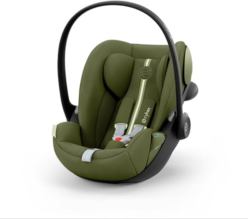 CYBEX Gold Babyschale Cloud G3 Plus, ab Geburt-ca. 24 Monate, Moss Green | Ab Geburt bis ca. 24 Monate, 40 cm bis 87 cm, max. 13 kg, 180-Grad-Drehfunktion, inkl. Neugeboreneneinlage, L.S.P. System