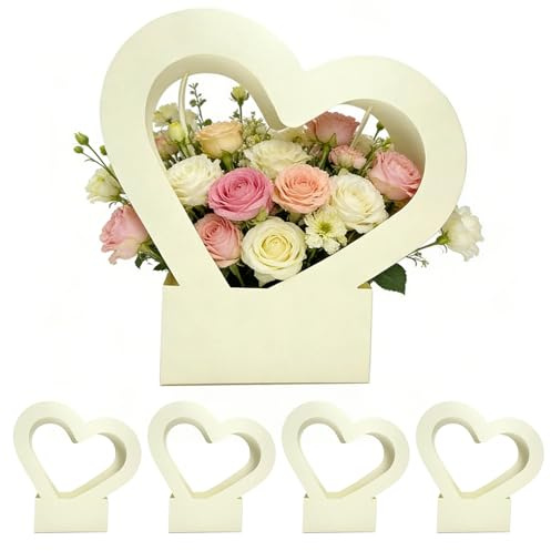 Sacca Per Fiori 5 Pezzi Supporto Portatile Con Manico | Sacche Per Fiori Per Bouquet Con Manici Per Decorazione, Composizione, Donne, Ragazze, Fidanzata, Mamma, San , Compleanno,