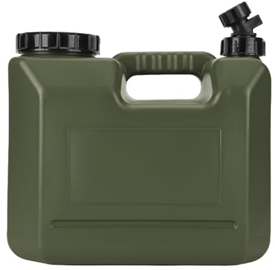 10L Portable Water Carrier Jerry Can | No Leakage Camping Bucket with Spigot Emergency Water Storage Tank for Vehicle Car Outdoor Hiking Picnic Emergency Hurricane Supplies