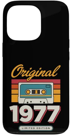 Custodia per iPhone 13 Pro Originale 1977 Vintage Cassette Birthday Edition