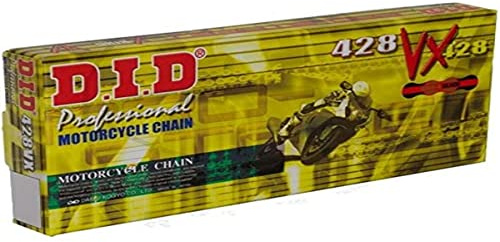 DID Chain 428 VX, 128 Links (X-Ring Gold), Open with Clip Lock