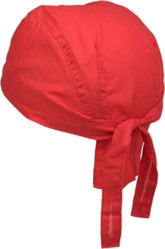 styleBREAKER Bandana Kopftuch für Damen und Herren verstellbar Zandana Bikertuch Polyester-Baumwollmix, Farbe:Rot