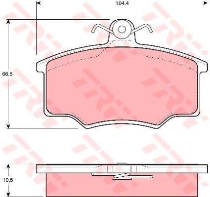TRW GDB863 Bremsbelag - (4-teilig)