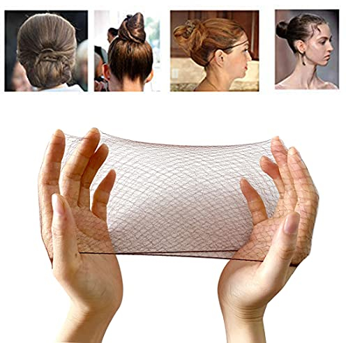 50PCS Haarnetze unsichtbar Elastisches Haarnetz für Balletttanz 20 Kaffee
