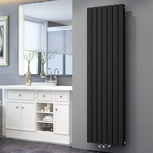 ELEGANT Paneelheizkörper Vertikal 1800 x 539 mm Doppellagig Antrazit Mittelanschluss Badheizkörper Heizkoerper Vertikal Design Flach Heizkörper