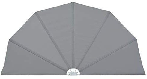 vidaXL Seitenfächer Terrasse 160cm Grau Balkonfächer Seitenmarkise Sichtschutz