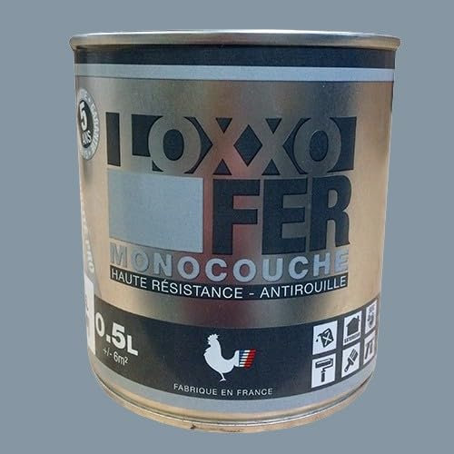LOXXO Peinture Fer Antirouille Gris argent 0,5 L