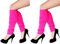 krautwear Damen Mädchen Schweißbänder Stirnband 2 Armbänder Beinstulpen Handschuhe 80er Jahre Set Neon Pink (2X Stulpen Pink)