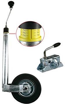 Stützrad mit Stützlastanzeige inkl. Klemmhalter Tragfähigkeit 150 kg