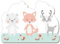 Kreative Feder KWG001 Porte-manteau mural en bois MDF style norvégien pour chambre d'enfant Motif ours, renard et renne Fabriqué en Allemagne 40 cm x 27 cm