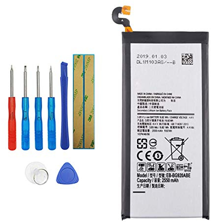 Vvsialeek EB-BG920ABE Ersatz Akku Kompatibel Für Samsung Galaxy S6 G920F G920FD SAM-G920F with Toolkit