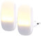Lunartec Nachtlicht Lumen: 2 kompakte LED-Steckdosen-Nachtlichter, Dämmerungssensor, 1 lm, 0,25 W (mit Lichtsensor, mit Stecker)