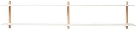 Gejst Nivo Regal C Helles Eiche - Minimalistisches Wandregal - Keine Sichtbaren Schrauben - Für Jeden Raum Geeignet - Sauberes Design,16 x 118 x 25 cm