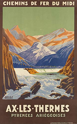 AX Les Thermes Pyrénées Kunstdruck Poster/Format 50 x 70 cm, Papier 300 %
