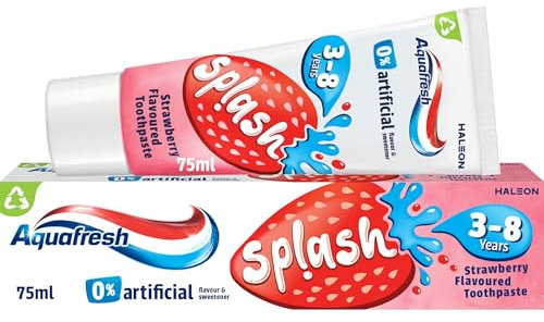 Aquafresh Splash Toothpaste 3-8 years, Kids toothpaste, Strawberry flavour, 75ml