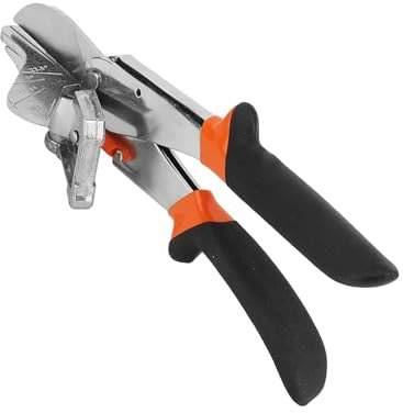 Hyuduo Cortador de Cizalla de Múltiples Ángulos, Herramienta de Corte de Tijeras de Acero Ajustable Reforzado para Trabajos de Inglete Pequeños