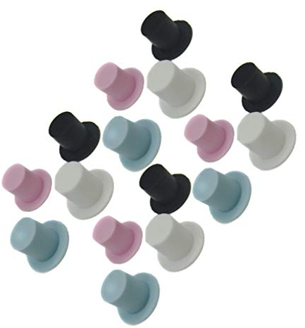 TOYANDONA 100Pcs Mini Bunte Zylinder Hüte Kunststoff Zylinder Hüte Miniatur Zylinder für Kunsthandwerk Weihnachten Widmung DIY Lieferungen 2. 3 * 2. 3Cm
