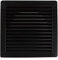 MKK Grille d'aération rectangulaire - Diamètre : 100, 120, 125, 150 mm - En plastique - Noir - Diamètre : 120 mm