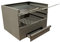 Cajón para Barbacoa con parilla, barbacoa rectangular 60x41 carbón y leña con 3 alturas y cajón para cenizas.